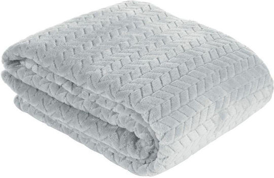 Eurofirany Κουβέρτα Βελουτέ Καναπέ 91x220εκ. Gray