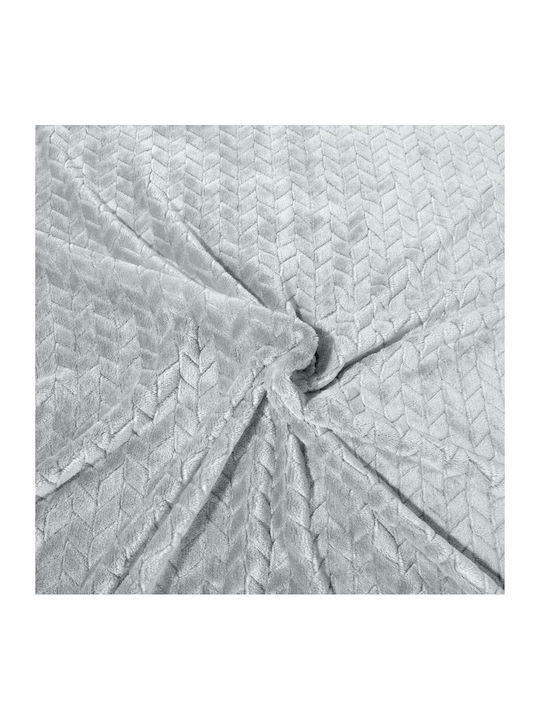 Eurofirany Samtige Decke Couch 91x220cm Grau
