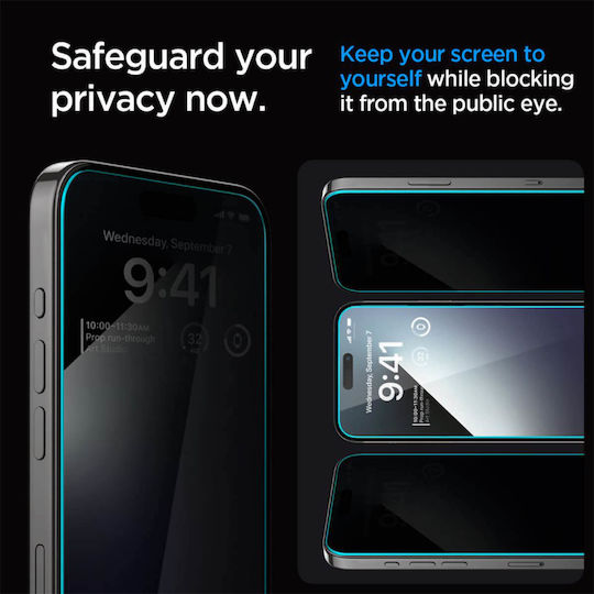 Spigen Glas.tr Ez Fit Privacy Tempered Glass (iPhone 15 Pro)