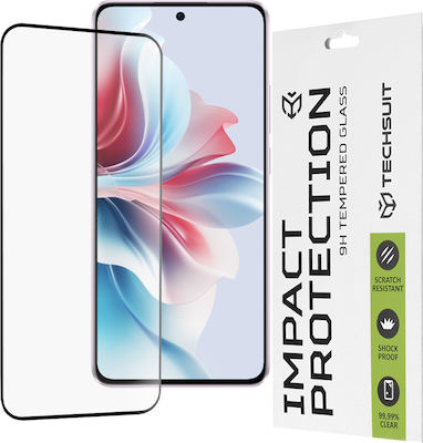 Techsuit 111d Full Glue Full Face Tempered Glass Μαύρο (Oppo Reno11 F)