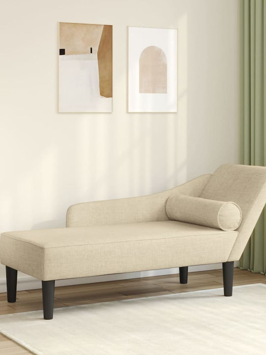 Recliner Stoff Beige L141xW55.5xH66.5cm