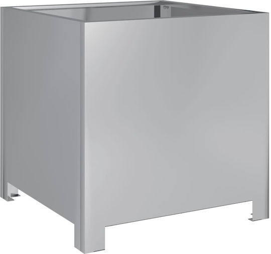 vidaXL Grădină Set 2 Jardiniere Metalice Silver