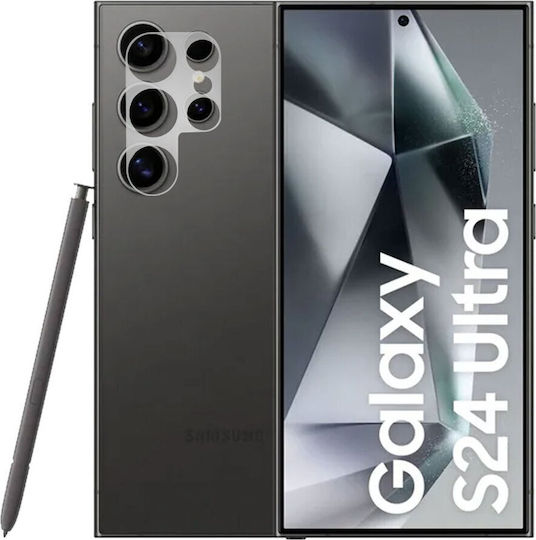 Volte-Tel Προστασία Κάμερας Tempered Glass Μαύρο για το Galaxy S24 Ultra