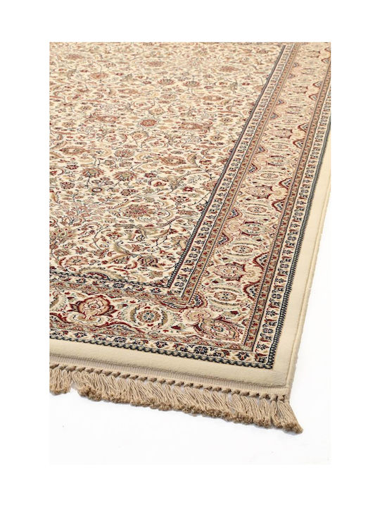 Royal Carpet Rug Rectangular with Fringes Ivory