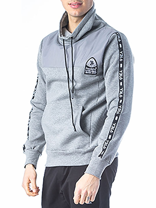 Paco & Co Men's Sweatshirt with Hood and Pockets Gray