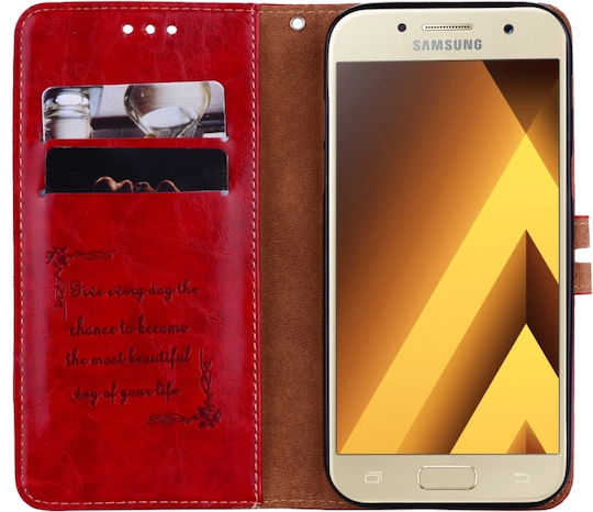 Book Δερμάτινο Κόκκινο (Galaxy A5 2017)