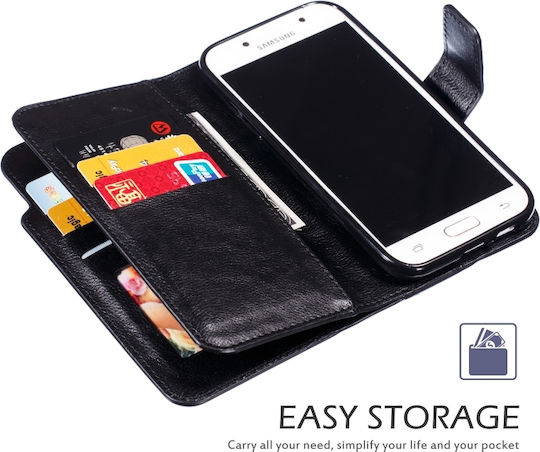 Book Leather / Synthetic Leather / Silicone Black (Galaxy A5 2017)