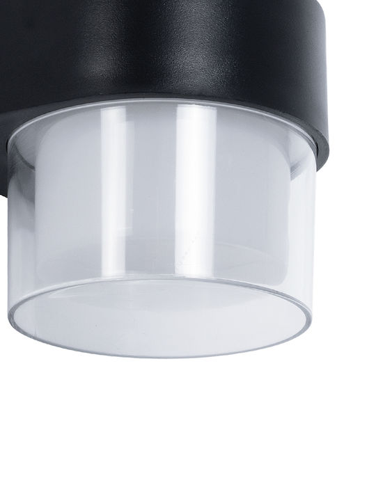 GloboStar Empire Round Wall-Mounted Outdoor Spot LED IP65 10W with Natural White Light Double Beam 10cm