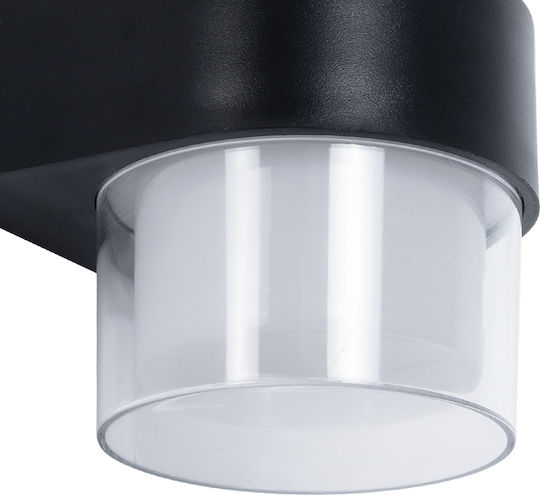 GloboStar Empire Round Επιτοίχιο Εξωτερικό Σποτ LED IP65 10W με Θερμό Λευκό Φως Διπλής Δέσμης 10εκ.