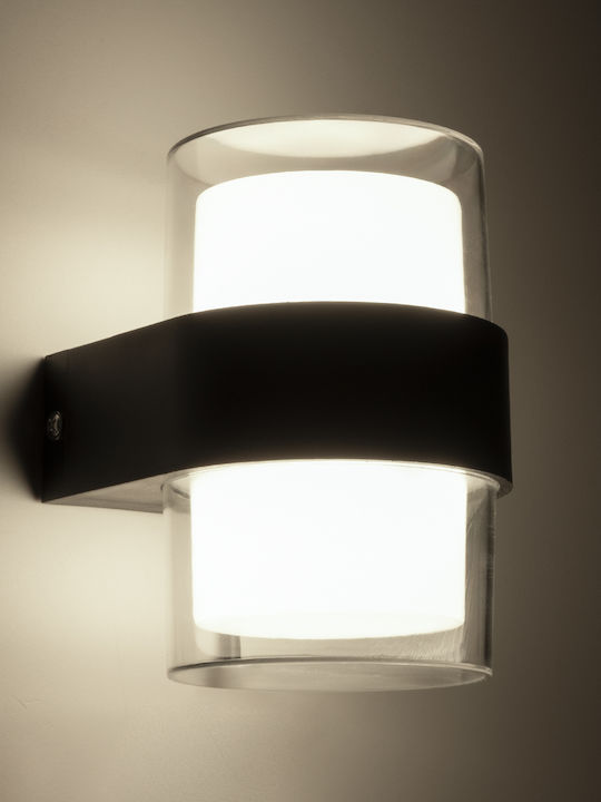 GloboStar Empire Round Wall-Mounted Outdoor Spot LED IP65 10W with Natural White Light Double Beam 10cm