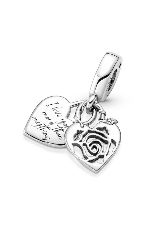 Pandora Charm mit Design Herz aus Silber