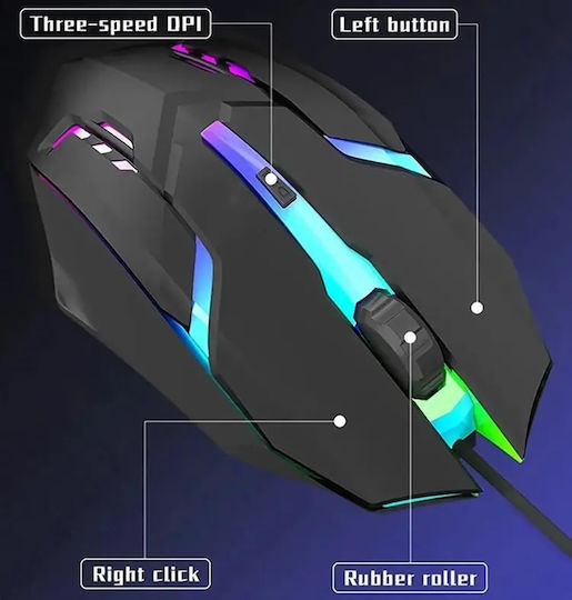 LeDuo X1 RGB Gaming Mouse Black