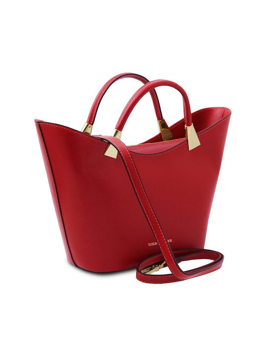 Tuscany Leather Leder Damen Tasche Schulter Rot