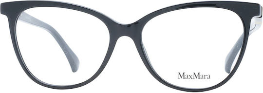 Max Mara Femei Plastic Rame Ochelari Ochi de pisică Negru MM 5018 001