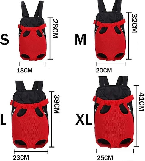 Hund Katze Brust-Rücken-Tragetasche Lila M P29-39cm S30-40cm, D11cm, Gewicht 2,5-4kg