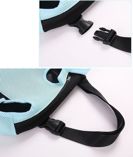 Dog Cat Chest Back Carrier Blue M P29-39cm S30-40cm, P11cm, weight 2.5-4kg