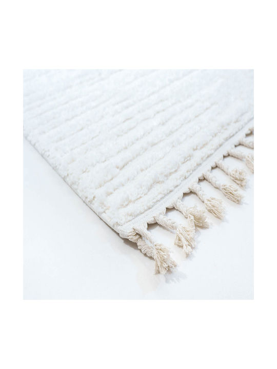 Ezzo Neve C828b1a Rug Rectangular with Fringes Cream