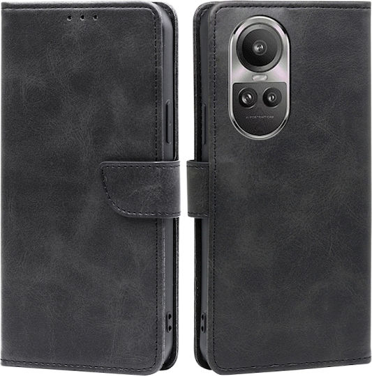 Wallet Δερμάτινο / Δερματίνης / Σιλικόνης Μαύρο (Oppo Reno10)