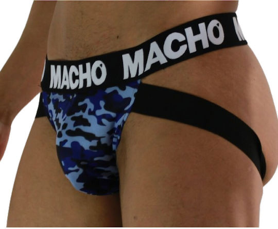 Macho Underwear Herren Jockstrap Blau