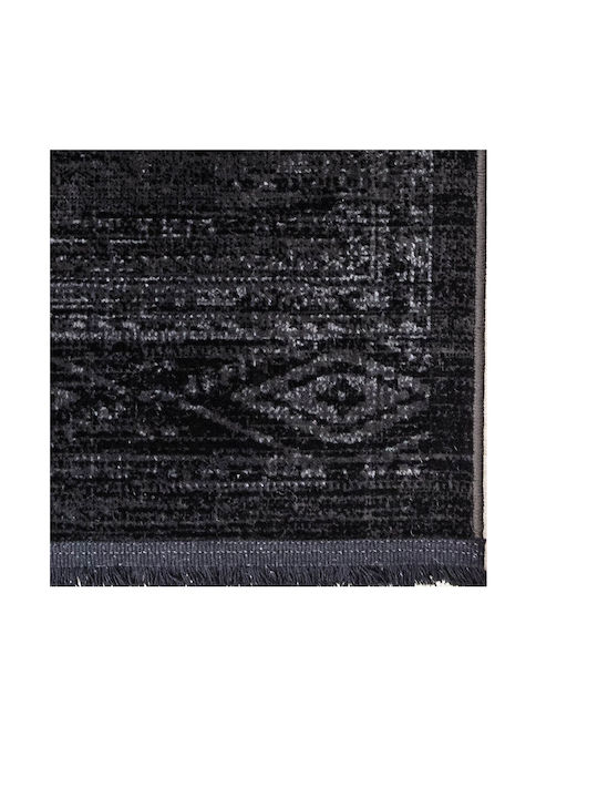 Ezzo Nomade Fringes B531ahy Rug Fireplace Rectangular with Fringes Fume