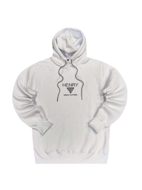 Henry Clothing Men's Sweatshirt with Hood white