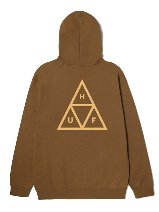 HUF Men's Sweatshirt with Hood Mud