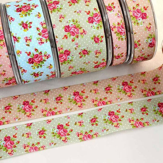 Polyester Floral Ribbon 1.3cm 25 meters T464268/1