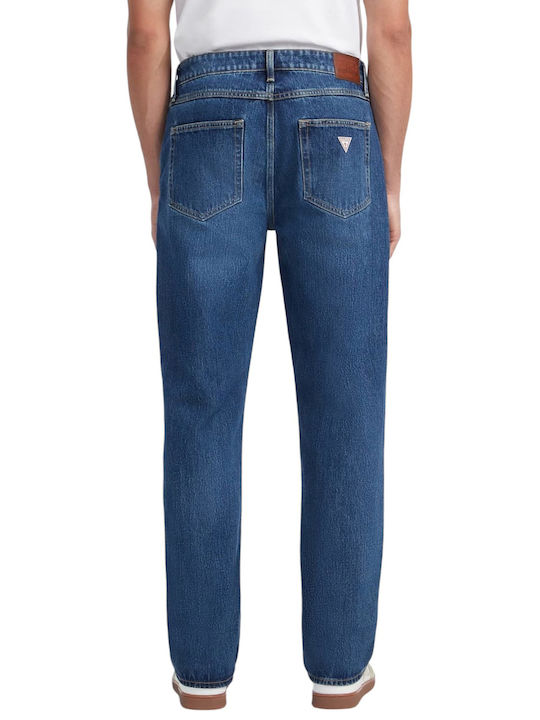 Guess Pantaloni de Bărbați din Jean în Croială Relaxată Blue