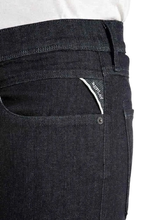 Anbass Men's Elastic Slim Fit Jeans Blue