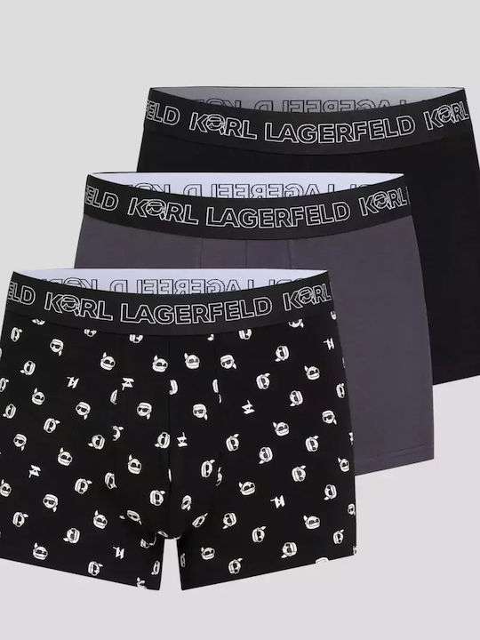 Karl Lagerfeld Men's Boxers Gray with Patterns 3Pack