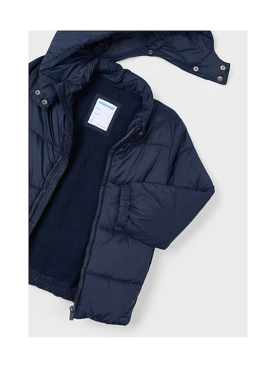 Mayoral Kids Casual Jacket with Hood Navy Blue