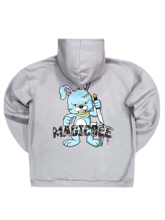 Μακρυμάνικο Φούτερ Κουκούλα Magicbee Mb24503 Rabbit Logo Λιλά