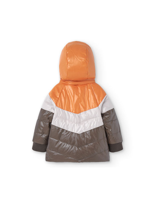 Kids' Casual Jacket Double Sided with Hood Brown