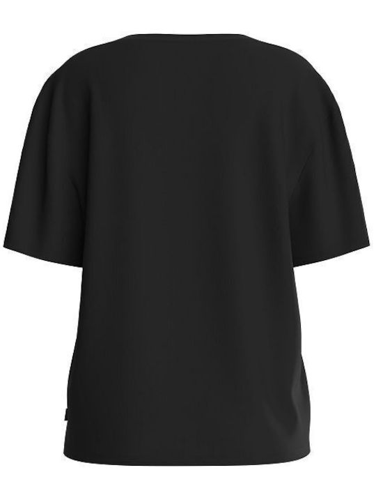 Guess Gj Ss Damen Oversized T-shirt Black