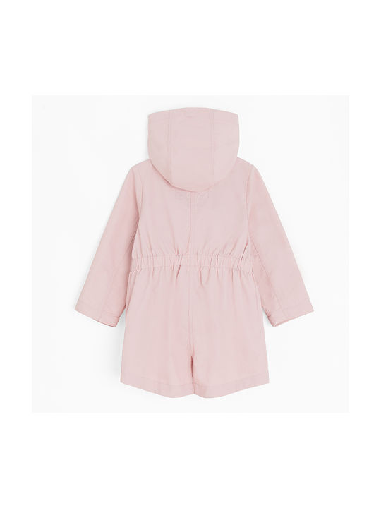 Kids Casual Short Jacket with Lining and Hood Pink