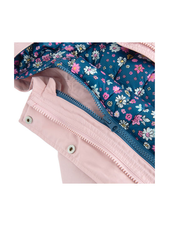 Kids Casual Short Jacket with Lining and Hood Pink