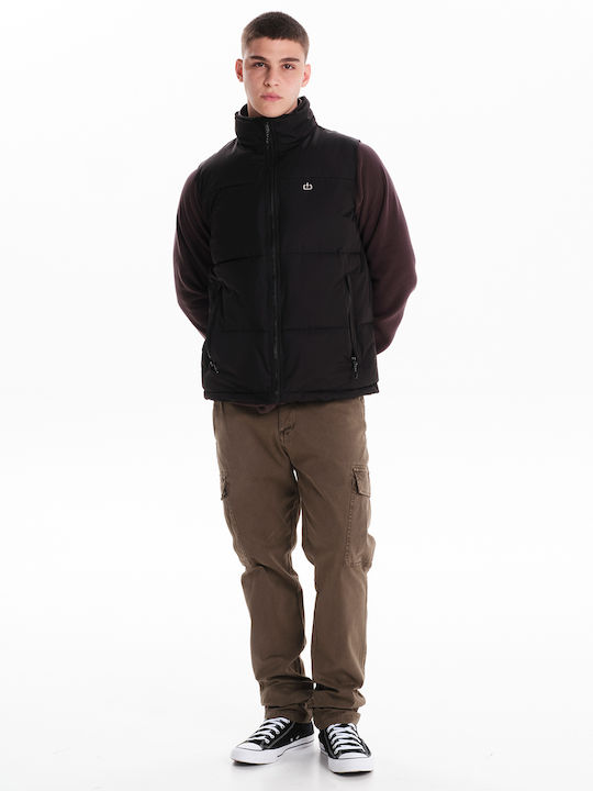 Sleeveless Winter Jacket Puffer Black