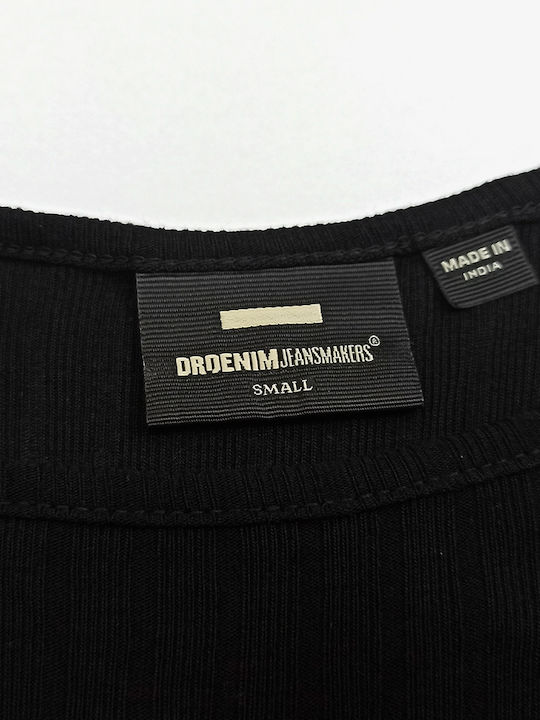 Dr Denim Maxi Kleid Schwarz