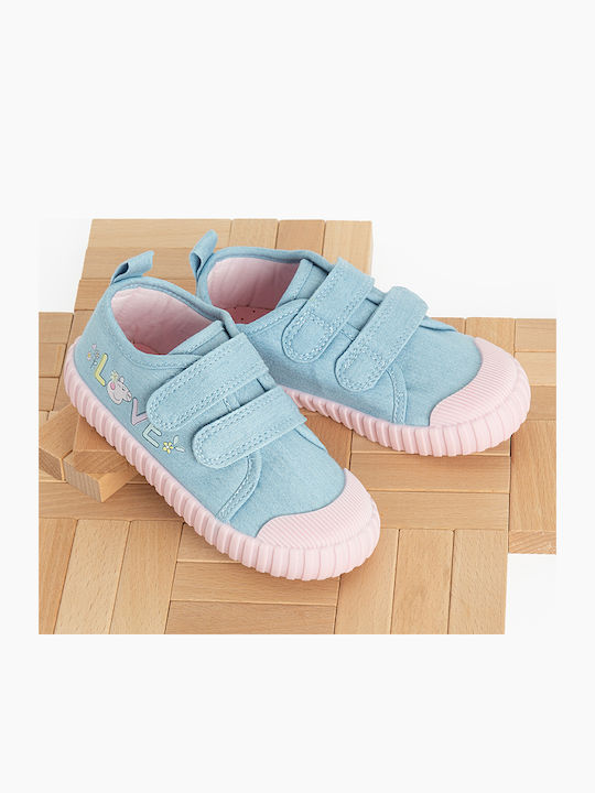 Peppa Pig Παιδικά Sneakers με Σκρατς Μπλε