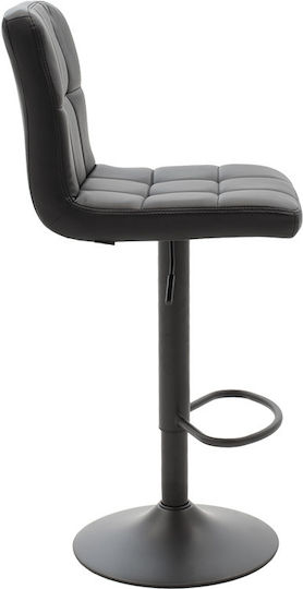 Табуретка Бар Remina с облегалка и регулируема височина Black-Base Black 44x44x92-112см