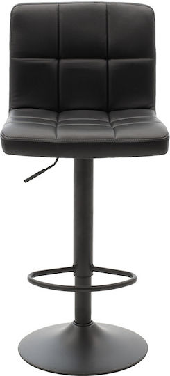 Табуретка Бар Remina с облегалка и регулируема височина Black-Base Black 44x44x92-112см
