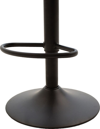 Табуретка Бар Remina с облегалка и регулируема височина Black-Base Black 44x44x92-112см