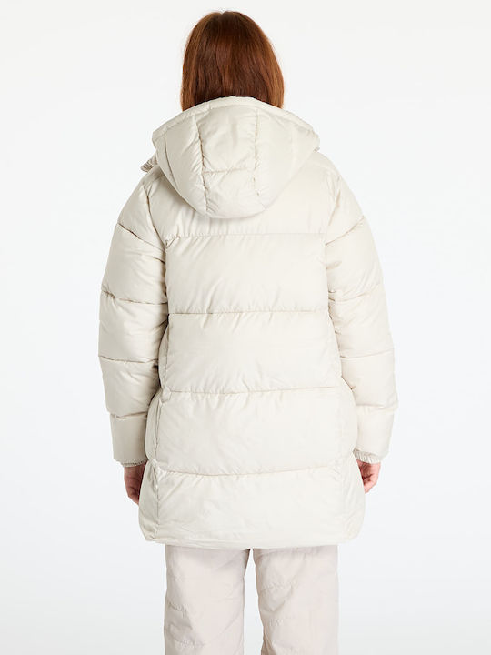 Puffect Ii Mid Women's Short Puffer Jacket for Winter with Hood Dark Stone