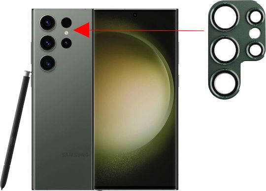 Volte-Tel Electroplating Προστασία Κάμερας Μεταλλικό Πλαίσιο Green για το Galaxy S23 Ultra