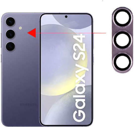 Volte-Tel Glass Cover Camera Protection Tempered Glass Purple for the Samsung S24 5G 8353116
