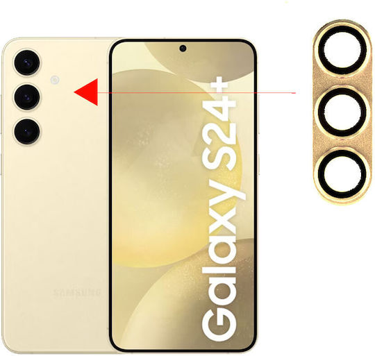 Volte-Tel Glass Cover Camera Protection Tempered Glass Yellow for the Samsung S24 5G 8353130