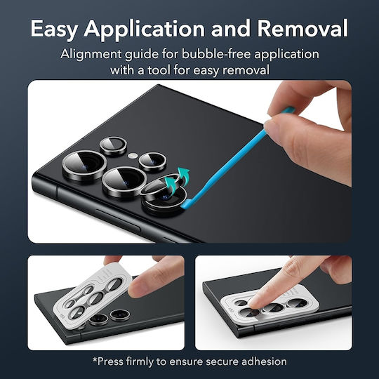 ESR Lens Protector Προστασία Κάμερας Tempered Glass Μαύρο για το Samsung Galaxy S24 Ultra