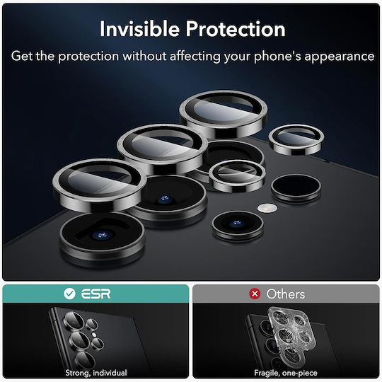 ESR Lens Protector Προστασία Κάμερας Tempered Glass Μαύρο για το Samsung Galaxy S24 Ultra
