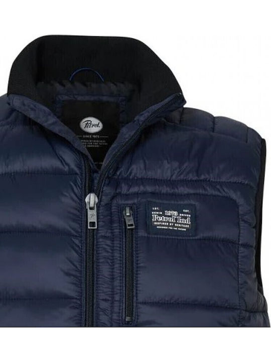 Sleeveless Jacket Puffer Waterproof Blue