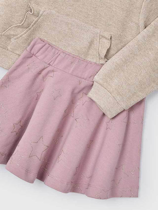 Mayoral Kids Set with Skirt Winter 2pcs Pink Μακο